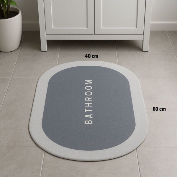 Sihirli Süper Su Emici Kaymaz Tabanlı Oval Paspas 40*60 cm (4172) - Görsel 4