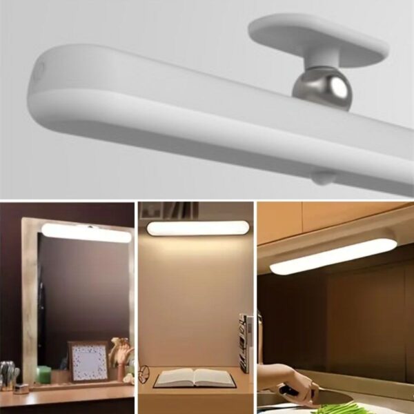 Dokunmatik USB İle Şarj Olabilen 27 cm Led Aydınlatma Makyaj Aynası Işığı (4172) - Görsel 5