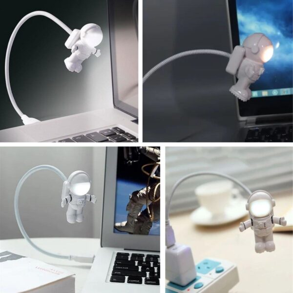 USB Astronot Gece Lambası, Masa Lambası, Kitap Okuma Lambası Işığı (4172) - Görsel 4