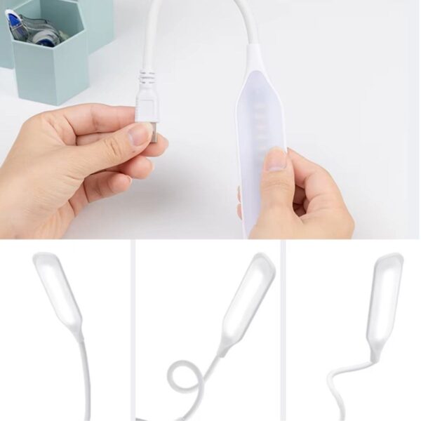USB Girişli 14 Ledli 3 Kademeli Dokunmatik Masa/Kitap Okuma Lambası Ledi Beyaz (4172) - Görsel 3
