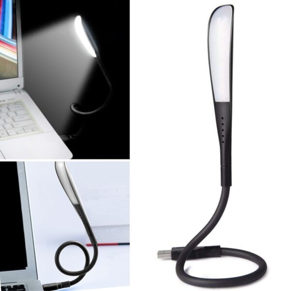 USB Girişli 14 Ledli 3 Kademeli Dokunmatik Masa/Kitap Okuma Lambası Ledi Siyah (4172)