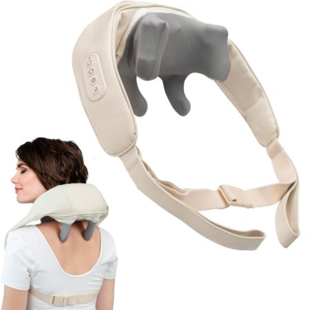 Elektrikli Boyun ve Sırt Masaj Aleti Kablosuz Boyun ve Omuz Yoğurma Masaj Yastığı (4172)