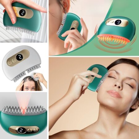 1 Adet Akıllı Elektrik Akımlı EMS Titreşimli Masaj Tarağı Kademeli Yüz Masaj Aleti Aparatı (4172)