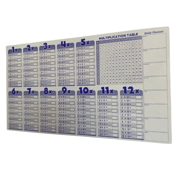 Statik Akıllı Kağıt Ingilizce Çarpım Tablosu 100x56 Cm(1 Adet Silgili Kalemli) (4172) - Görsel 3