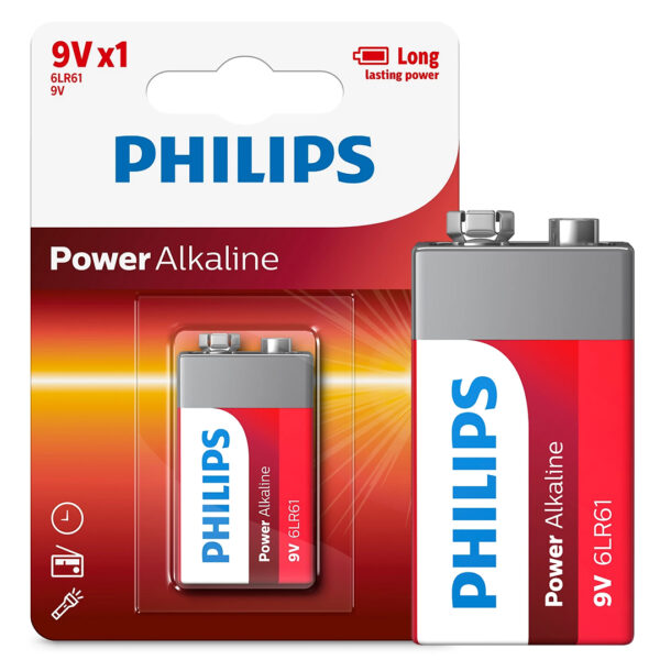 PHILIPS 6LR61-P1B 9 VOLT POWER ALKALİN PİL (TEKLİ) (4172)