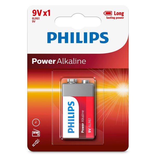 PHILIPS 6LR61-P1B 9 VOLT POWER ALKALİN PİL (TEKLİ) (4172) - Görsel 3