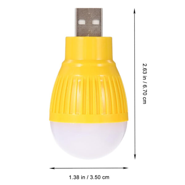 USB BEYAZ GECE LAMBASI MİNİ AMPUL AYDINLATMA (4172) - Görsel 3