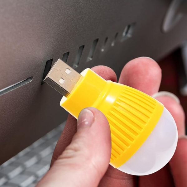 USB BEYAZ GECE LAMBASI MİNİ AMPUL AYDINLATMA (4172) - Görsel 4
