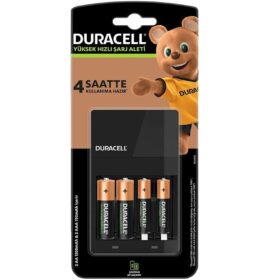 DURACELL CEF-14 HIZLI PİL ŞARJ CİHAZI (PİLLİ)(AA- AAA)(2 ADET X750 MA AAA + 2 ADET X1300 MA AA PİL) (4172)