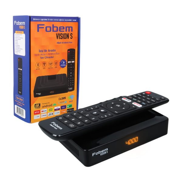 FOBEM VISION S HİBRİT 4GB RAM 32GB HDD 1.5GHZ SES KOMUTLU UYDU ALICILI ANDROID TV BOX (TUNERLİ) (4172) - Görsel 4