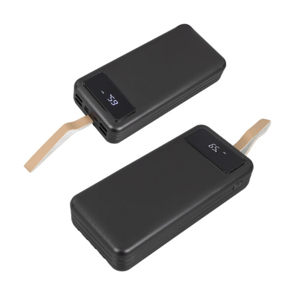 20000 MAH DİJİTAL GÖSTERGELİ USB-MICRO-LIGHTNING-TYPE-C GİRİŞLİ VE KABLOLU POWERBANK (4172) - Görsel 3