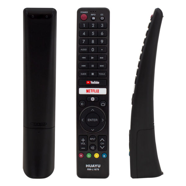 HUAYU KL RM-L1678 SHARP NETFLIX-YOUTUBE SES KOMUTLU MİKROFONLU TUŞLU LCD-LED TV KUMANDA (4172)