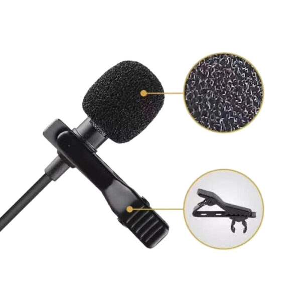 MAGICVOICE JH-041 LIGHTNING GİRİŞLİ KABLOLU YOUTUBER YAKA MİKROFON (4172) - Görsel 2