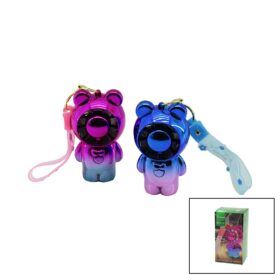 KİWİ KFAN-7400 AYICIK MODELİ EL TİPİ - MASA ÜSTÜ MİNİ FAN USB ŞARJLI ANAHTARLIKLI 2-KADEME HIZ PARLAK RENKLİ (4172)