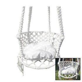 İPEK HAMAK DAVUL SALINCAK  MİNDERLİ   ÇAP:60CM   150KG.TAŞIMA KAPASİTESİ   1-ASMA HALATI - 1-ÇELİK DUBEL (4172)