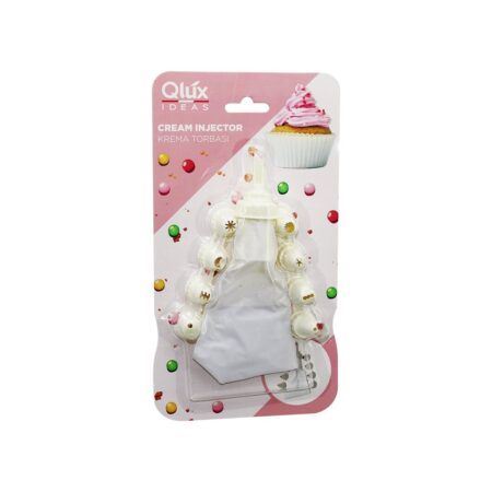 QLUX L-00172 AVANTAGE  10PCS   KREMA TORBASI - SÜSLEME BAŞLIK  SETİ   1-BEYAZ TORBA - 9-KREM BEYAZI PLASTİK BAŞLIK (4172)