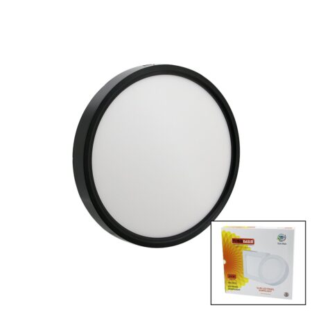 NİSALUCE EPL-24SÜ/S 24W SİYAH METAL KASA SIVA ÜSTÜ YUVARLAK LED SLİM PANEL 1680LM BEYAZ=6500K 30.000 SAAT ÖMÜR (4172)