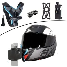 Motorsiklet Kask Önü Takılan Telefon Tutucu Aksiyon Kamerası Takılabilen Aparat (4172)