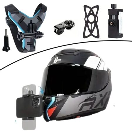 Motorsiklet Kask Önü Takılan Telefon Tutucu Aksiyon Kamerası Takılabilen Aparat (4172)