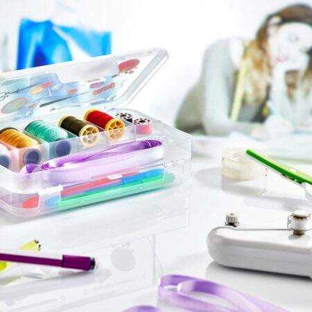 Çift Taraflı Bölmeli Hobi Dikiş Kutusu Ardunio Malzeme Kutusu (4172)