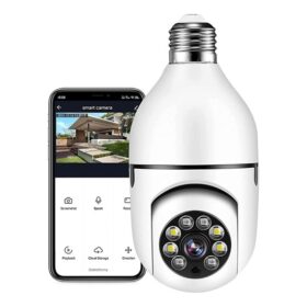 WiFi 360 Panoramik Ampul Kamera Gece Görüş Ses Akıllı Hareket Algılayıcı (4172)