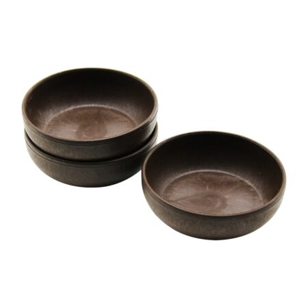 3PCS  NATUREL PLASTİK ÇEREZLİK  ÇAP: 10CM - DERİNLİK: 3CM (4172)