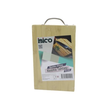 18X28 X 1.7CM LUX AHŞAP BAMBU KESİM PANOSU - KESME TAHTASI METAL KULPLU (4172)