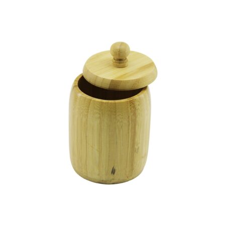 NO-8 AHŞAP - BAMBU ŞEKERLİK KAPAKLI ÇAP: 7.5CM DERİNLİK: 8.5CM (4172)