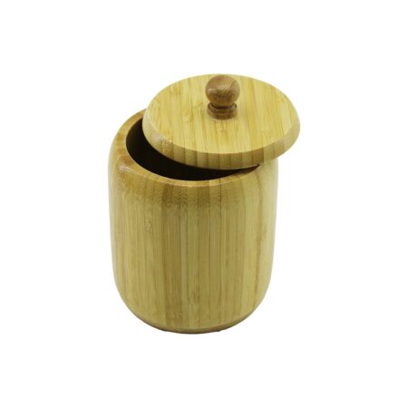 NO-10 AHŞAP - BAMBU ŞEKERLİK KAPAKLI ÇAP: 9CM DERİNLİK: 10.5CM (4172)