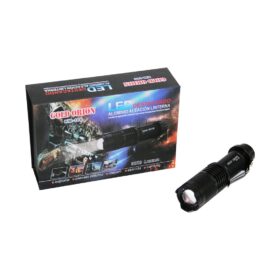 GOLD ORION KM-106 ZOOMLU EL FENERİ FİŞLİ PİL ŞARJ CİHAZLI SİYAH METAL KASA 12.5CM 3000 LUMEN (4172)
