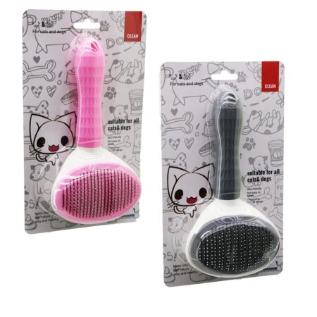 PRATİK PET TÜY FIRÇASI KEDİ - KÖPEK TARAK - TEMİZLİK FIRÇASI BAS=TARAK TEMİZLE TUŞLU PET SHOP (4172)