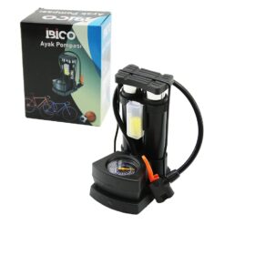 SAATLİ DİKEY MODEL - İNCE PİSTONLU AYAK POMPASI OTO-ARAÇ - BİSİKLET-MOTOR LASTİK - TOP - ŞİŞME HAVUZ-YATAK (4172)