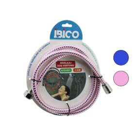 NİKELAJLI RENKLİ PLASTİK DUŞ HORTUMU ANTİ TWİST=DOLANMAZ-KIVRILMAZ-KOPMAZ 1.5MTKARTELALI (4172)