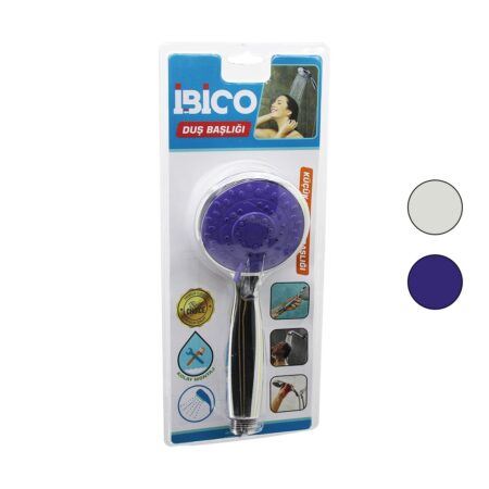 KÜÇÜK YUVARLAK - BOMBELİ=8CM DUŞ BAŞLIK KADEMELİ KROM GÖVDE-BEYAZ-RENKLİ ZEMİN SAP:11.5CM (4172)