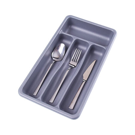 GRİ - 4 BÖLMELİ ÇEKMECE İÇİ KAŞIKLIK (4172)