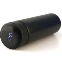 SİYAH LED DERECELİ ÇELİK TERMOS 500ML (4172)