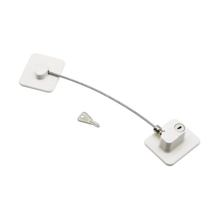 BEYAZ PLAKA   HALATLI  EMNİYET KİLİT  5X6CM YAPIŞKANLI MONTAJ=2PCS PLAKA   HALAT=18.8CM (4172)