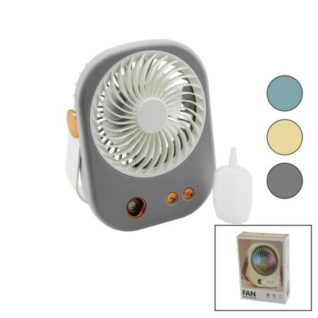 SU SPREYLİ USB MİNİ FAN 15.5X12CM MASA ÜSTÜ USB ŞARJLI 2İN1 KULP=TAŞIMA - DURUŞ 3 KADEME HIZ BJJ-566 (4172)