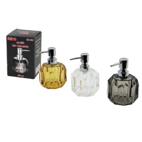 TOMBUL YUVARLAK - PRİZMA  ŞEFFAF - RENKLİ   AKRİLİK - MİKA KRİSTAL  SIVI SABUNLUK  180ML (4172)