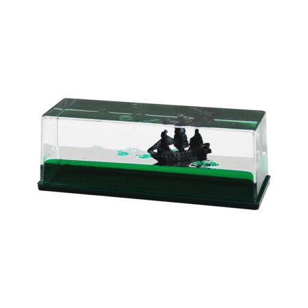 YEŞİL SU   DİKDÖRTGEN MİKA  YÜZEN BATMAYAN GEMİ  DEKORATİF BİBLO AKVARYUM   4.5X14.5X5.3CM (4172)