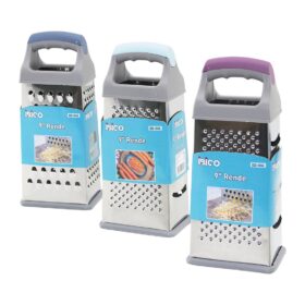 9 İNÇ   4GEN   ÇELİK METAL  RENDE  RENKLİ PLASTİK SAPLI   SİLİKON KAPLAMA TABAN (4172)