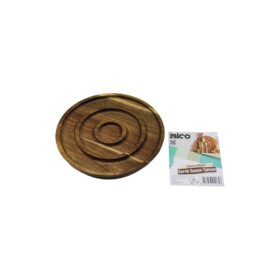 AKASYA YUVARLAK  2 BÖLMELİ=1+1  AHŞAP SERVİS SUNUM TEPSİ - TAHTASI  20 X 1.4CM (4172)