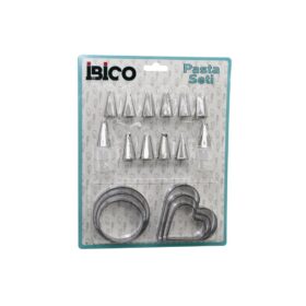 20PCS PASTA SÜSLEME UÇ SETİ= 12-METAL KURABİYE KALIP METAL=3-KALP - 3-YUVARLAK 2-UÇ TUTUCU PLS.ADAPTÖR (4172)