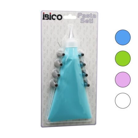 11PCS PASTA SETİ - RENKLİ   1-KREMA TORBASI - 9-METAL SIKMA UÇLARI - 1-UÇ TUTUCU ADAPTÖR (4172)