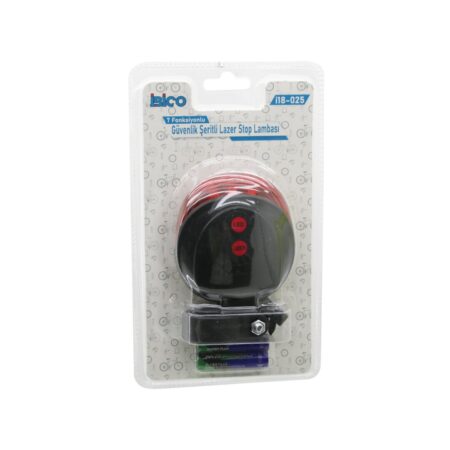 GÜVENLİK ŞERİTLİ LAZER  BİSİKLET  STOP LAMBASI   PİLLİ   7 FONKSİYONLU   SU GEÇİRMEZ (4172)