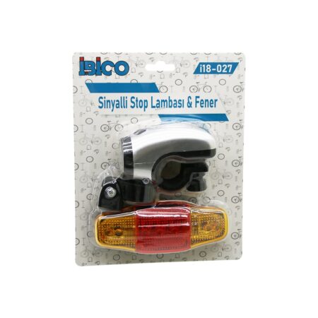 2İN1  BİSİKLET 5 LED FENER  -  SİNYALLİ STOP LAMBA   PİLLİ (4172)