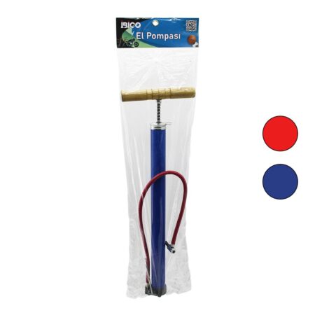 METAL GÖVDE   AHŞAP KOL   İRAN  EL POMPASI  55CM   TOP - BİSİKLET - MOTOR  AYAKLIK APARATLI (4172)