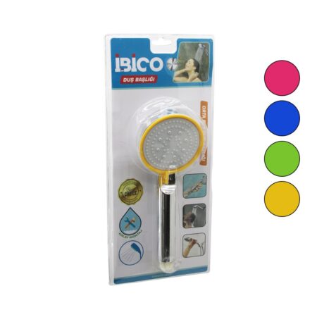 ORTA BOY YUVARLAK=8.7CM DUŞ BAŞLIK KADEMELİ VAKUMLU KROM GÖVDE-RENK.KENAR-BEYAZ ZEMİNSAP:14CM (4172)