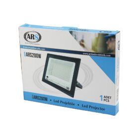 TEKLİ 200W LED PROJEKTÖR  29X22CM AYDINLATMA AÇISI: 120 DERECE 50.000 SAAT ÖMÜR MODEL-ARS200W (4172)