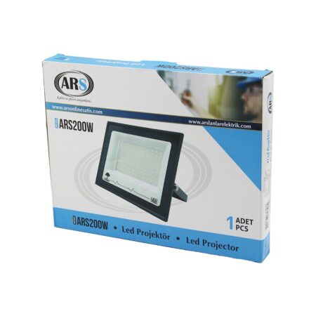 TEKLİ 200W LED PROJEKTÖR  29X22CM AYDINLATMA AÇISI: 120 DERECE 50.000 SAAT ÖMÜR MODEL-ARS200W (4172)
